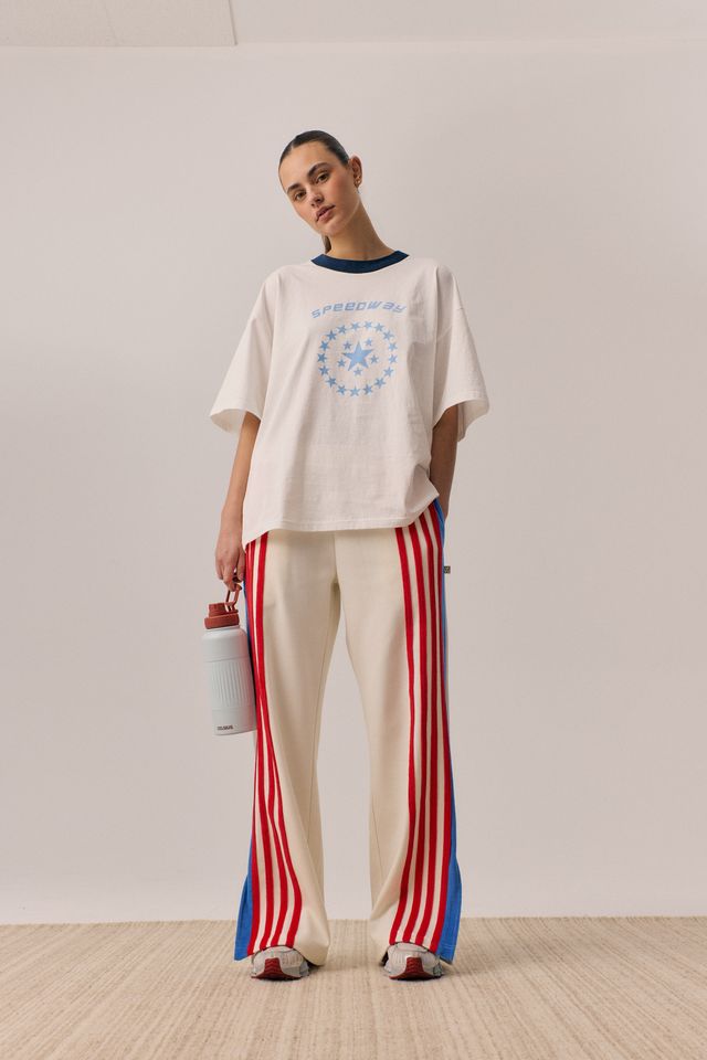 ARAMINTA JAMES Womens Speedway Oversized Tee in Snow, WOMENS TEES & TANKS, ARAMINTA JAMES, Elwood 101