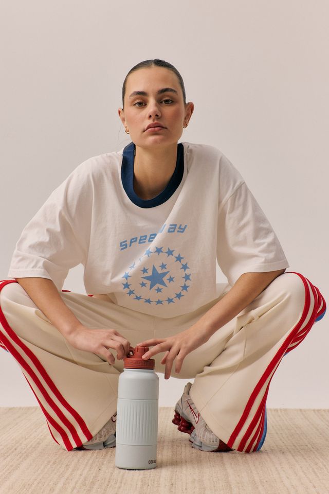 ARAMINTA JAMES Womens Speedway Oversized Tee in Snow, WOMENS TEES & TANKS, ARAMINTA JAMES, Elwood 101