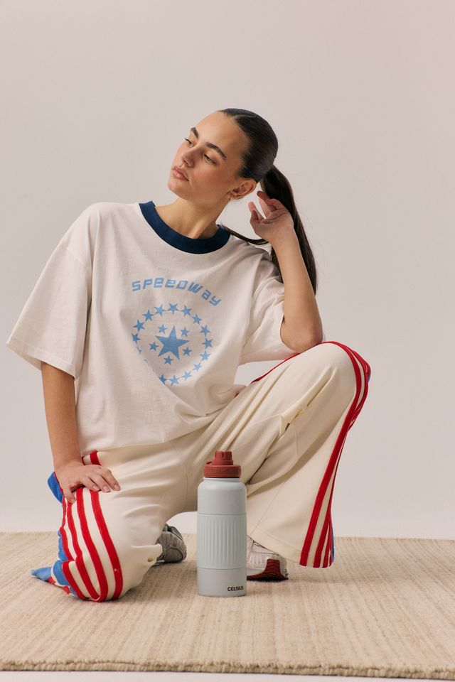 ARAMINTA JAMES Womens Speedway Oversized Tee in Snow, WOMENS TEES & TANKS, ARAMINTA JAMES, Elwood 101