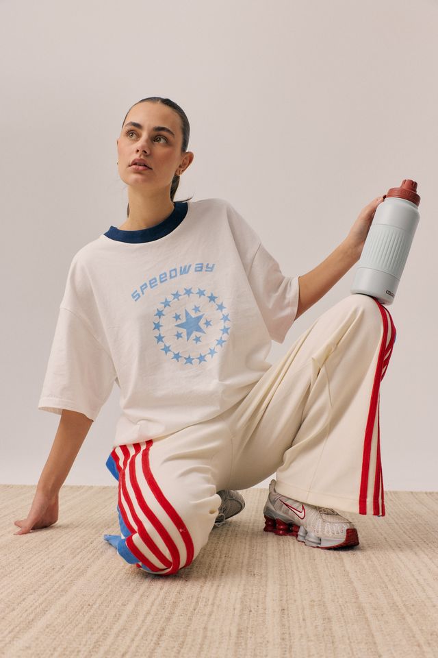 ARAMINTA JAMES Womens Speedway Oversized Tee in Snow, WOMENS TEES & TANKS, ARAMINTA JAMES, Elwood 101