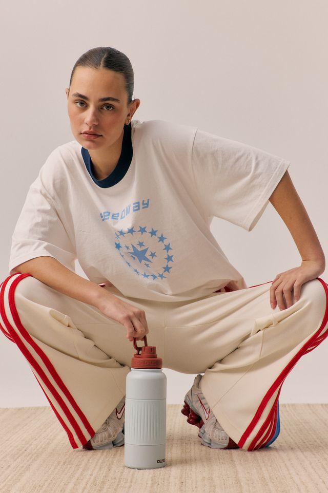 ARAMINTA JAMES Womens Speedway Oversized Tee in Snow, WOMENS TEES & TANKS, ARAMINTA JAMES, Elwood 101