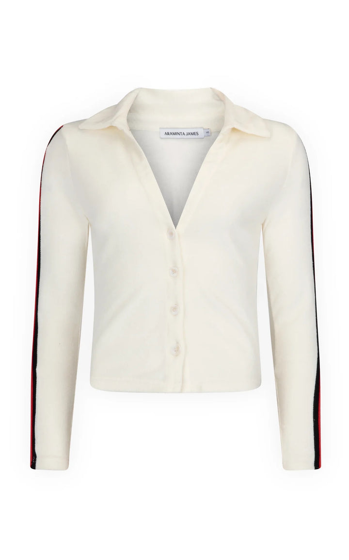 ARAMINTA JAMES Womens Sportif Cardigan - Coconut, WOMENS TOPS & SHIRTS, ARAMINTA JAMES, Elwood 101