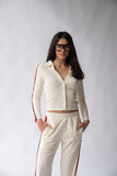 ARAMINTA JAMES Womens Sportif Cardigan - Coconut, WOMENS TOPS & SHIRTS, ARAMINTA JAMES, Elwood 101