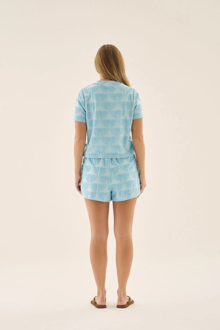 ARAMINTA JAMES Womens Sunnyside Terry Tee in Sky Blue, WOMENS TEES & TANKS, ARAMINTA JAMES, Elwood 101