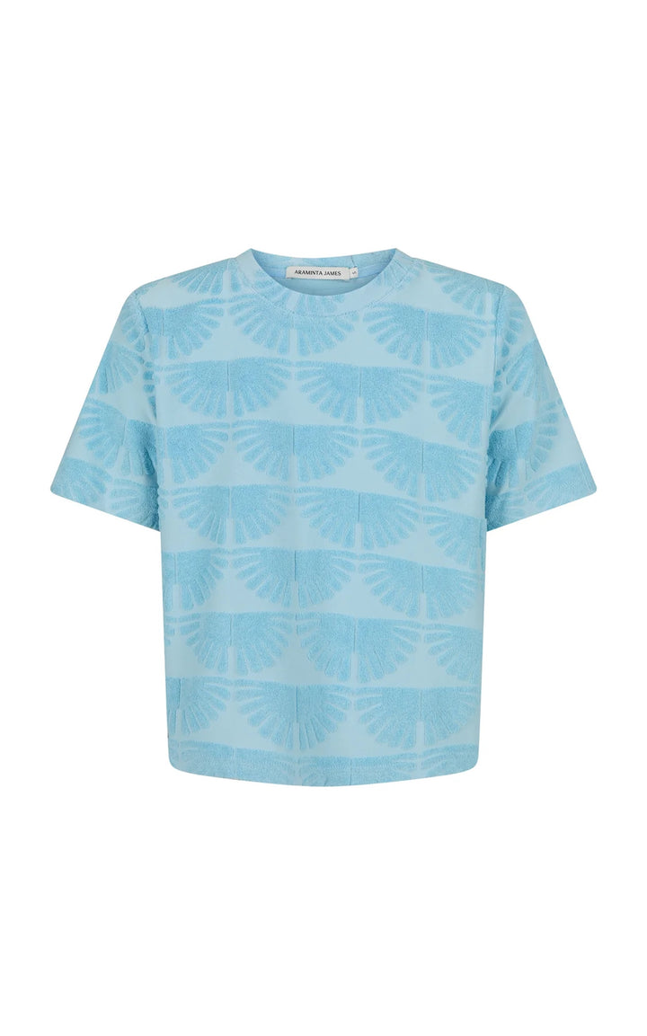 ARAMINTA JAMES Womens Sunnyside Terry Tee in Sky Blue, WOMENS TEES & TANKS, ARAMINTA JAMES, Elwood 101
