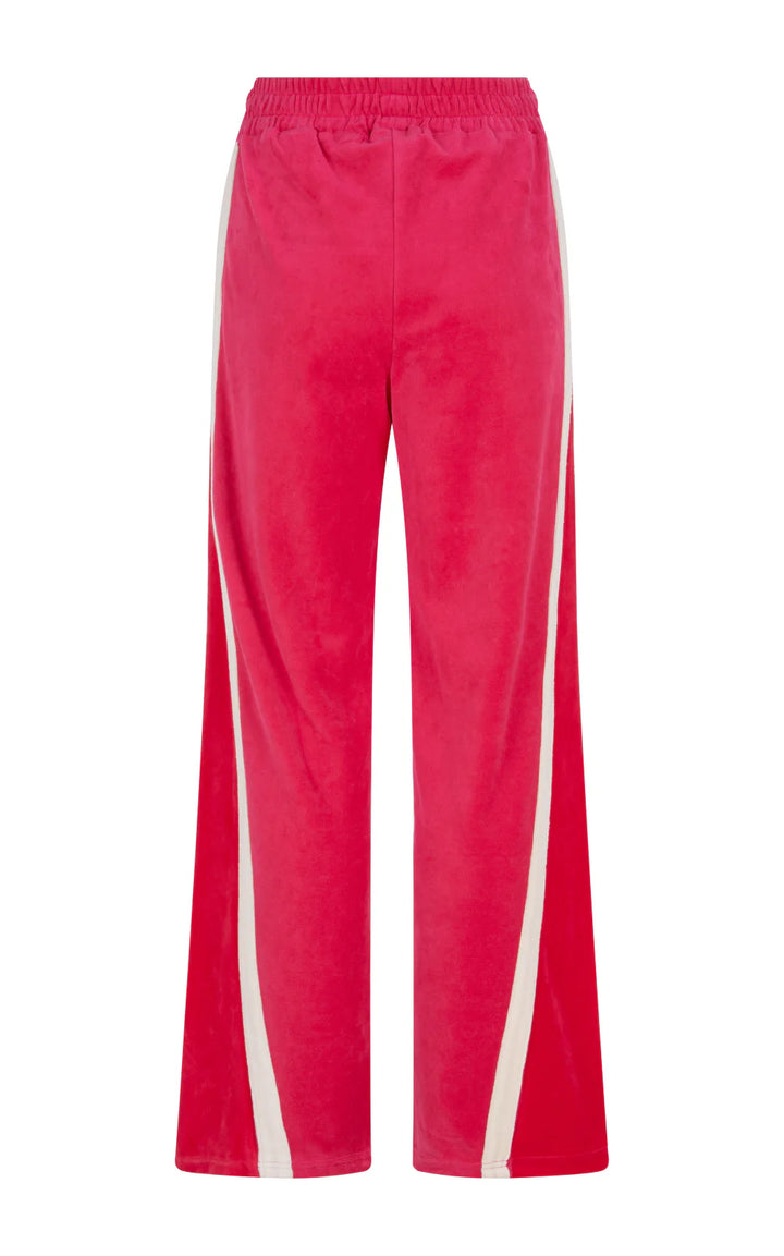 ARAMINTA JAMES Womens Velour Splice Trackpant in Tango Red, WOMENS TRACK PANTS, ARAMINTA JAMES, Elwood 101