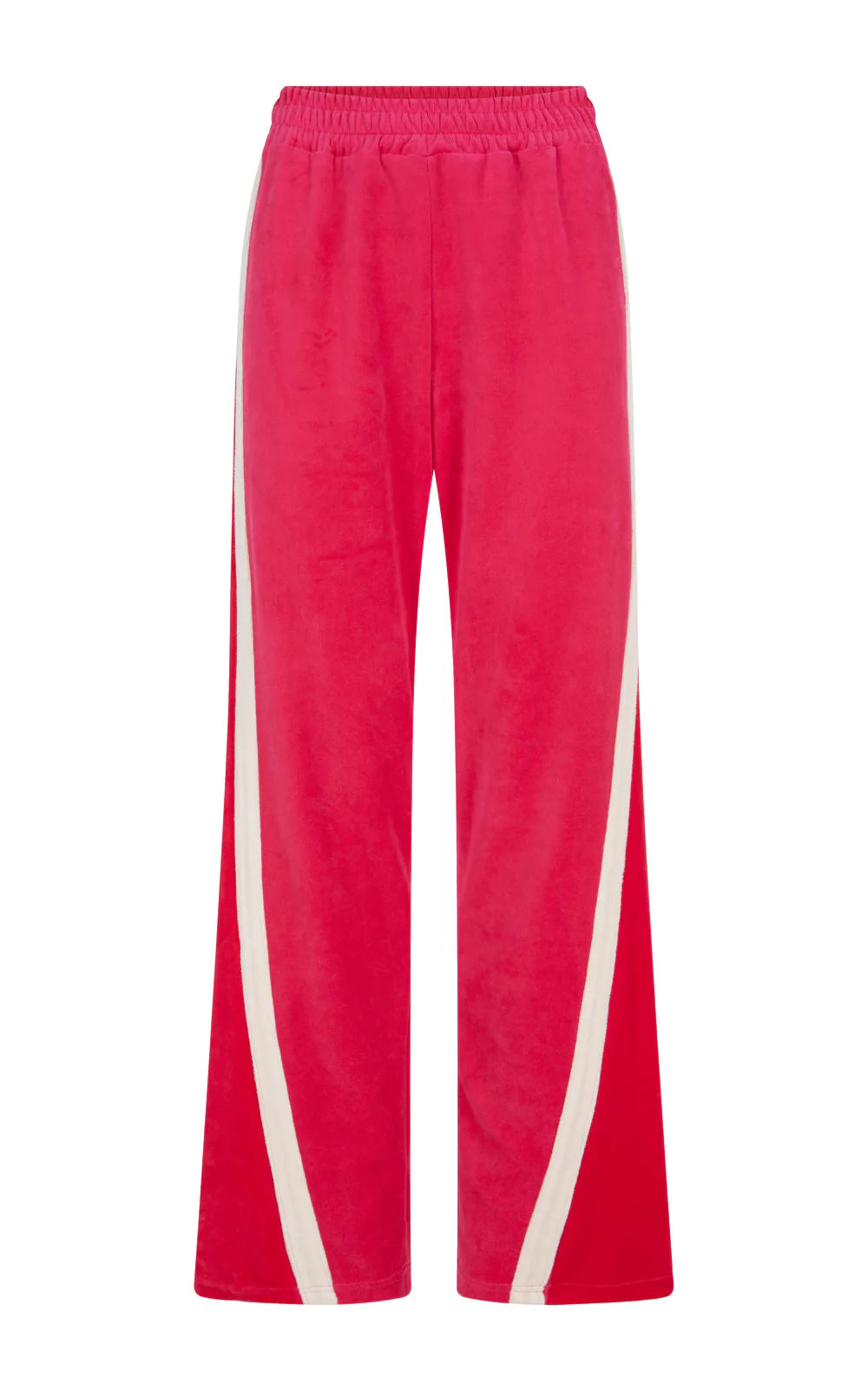 ARAMINTA JAMES Womens Velour Splice Trackpant in Tango Red, WOMENS TRACK PANTS, ARAMINTA JAMES, Elwood 101