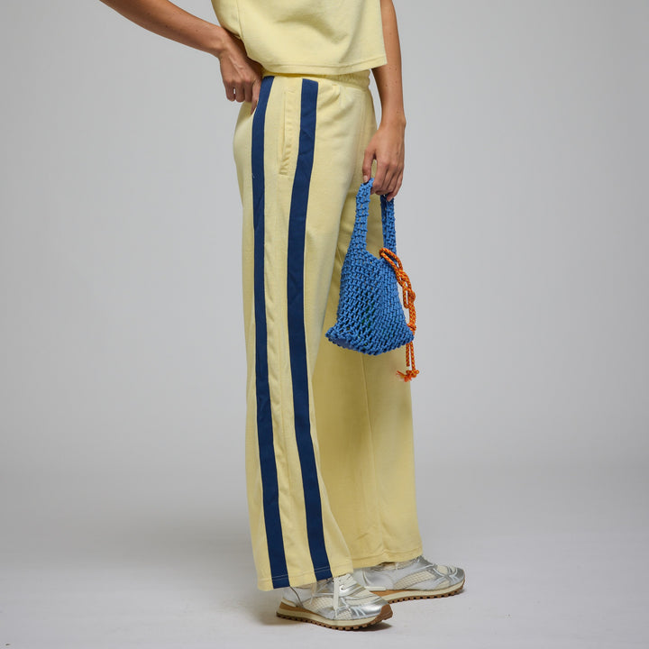 ARAMINTA JAMES Womens Voyage Terry Pant Lemon Cream, WOMENS TRACK PANTS, ARAMINTA JAMES, Elwood 101