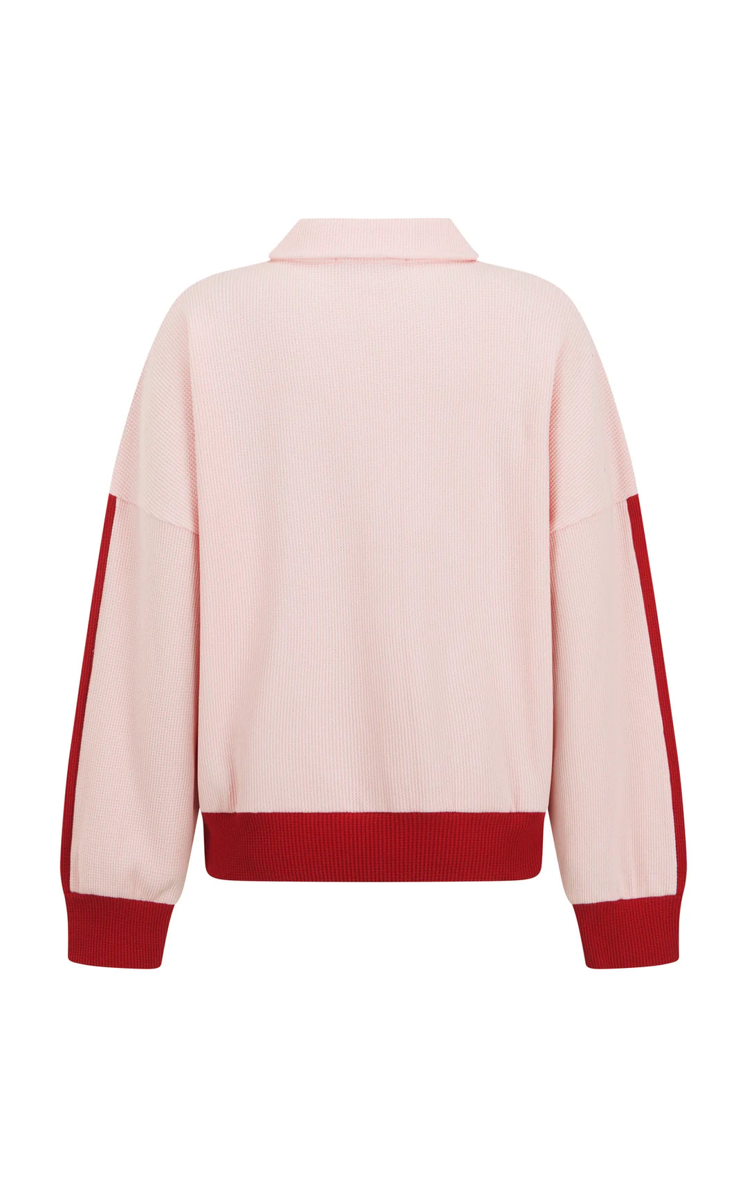 ARAMINTA JAMES Womens Waffle Splice Sweatshirt in Ballet Pink