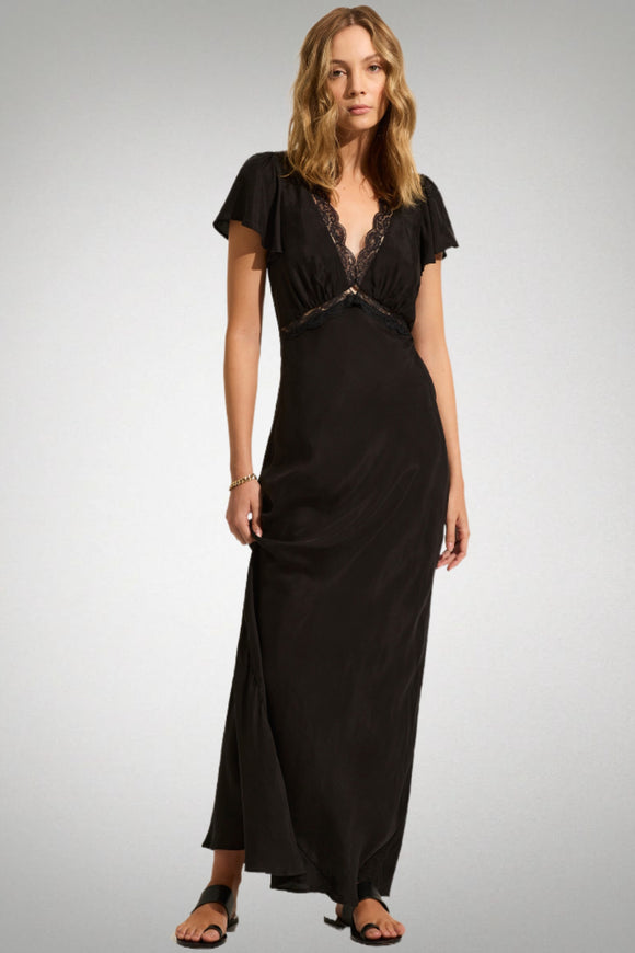 AUGUST THE LABEL Womens Rianne Maxi Dress - Black