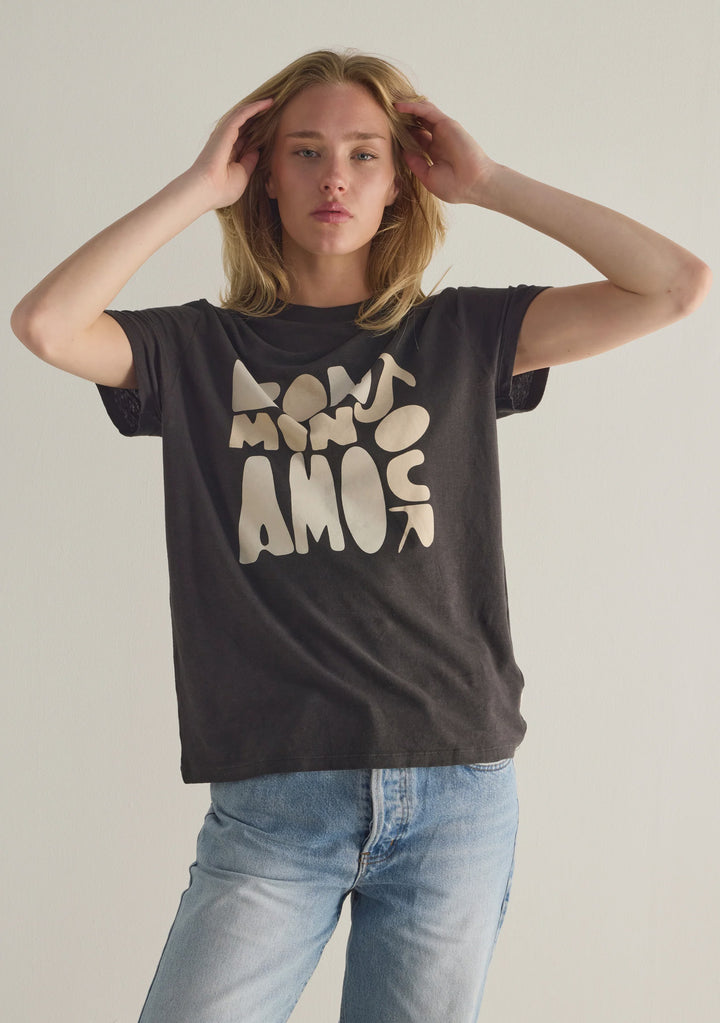 AUGUSTE THE LABEL Womens Bonjour Classic Tee in Black, WOMENS TEES & TANKS, AUGUSTE THE LABEL, Elwood 101