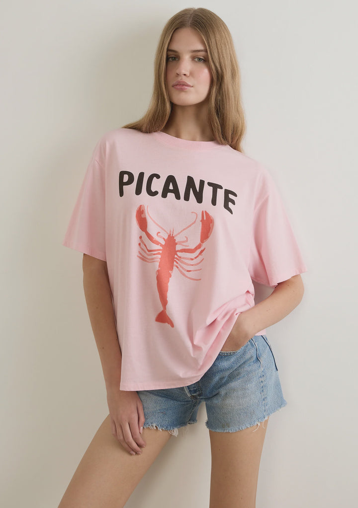 AUGUSTE THE LABEL Womens Picante Boyfriend Tee in Pink