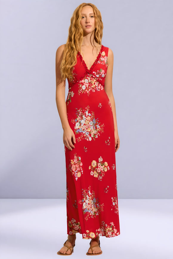 AUGUSTE THE LABEL Womens Yolanda Maxi Dress - Red, WOMENS DRESSES, AUGUSTE THE LABEL, Elwood 101