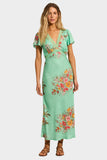 AUGUSTE THE LABEL Womens Rianne Midi Dress - Leonie Mint Green Floral, WOMENS DRESSES, AUGUSTE THE LABEL, Elwood 101