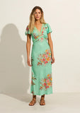 AUGUSTE THE LABEL Womens Rianne Midi Dress - Leonie Mint Green Floral, WOMENS DRESSES, AUGUSTE THE LABEL, Elwood 101