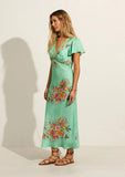 AUGUSTE THE LABEL Womens Rianne Midi Dress - Leonie Mint Green Floral, WOMENS DRESSES, AUGUSTE THE LABEL, Elwood 101