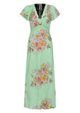 AUGUSTE THE LABEL Womens Rianne Midi Dress - Leonie Mint Green Floral, WOMENS DRESSES, AUGUSTE THE LABEL, Elwood 101