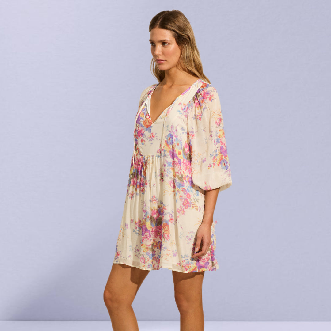 AUGUSTE THE LABEL Womens Willow Mini Dress - Ivory, WOMENS DRESSES, AUGUSTE THE LABEL, Elwood 101