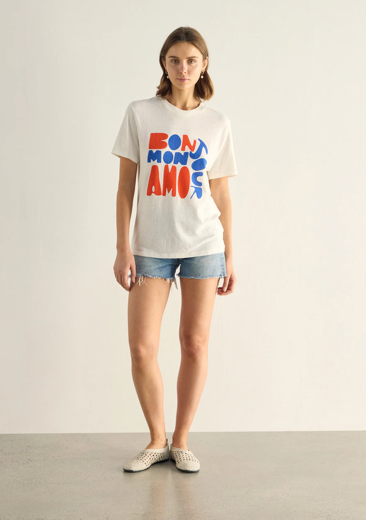 AUGUSTE THE LABEL Womens Bonjour Classic Tee  in White