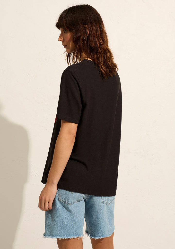 AUGUSTE THE LABEL Womens Everythings Good Boyfriend Tee - Washed Black, WOMENS TEES & TANKS, AUGUSTE THE LABEL, Elwood 101