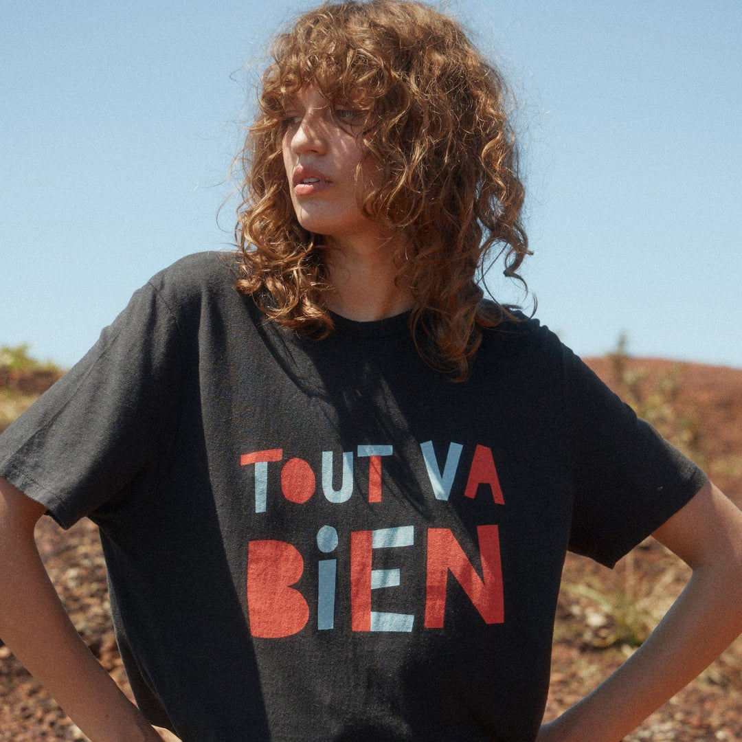 AUGUSTE THE LABEL Womens Everythings Good Boyfriend Tee - Washed Black, WOMENS TEES & TANKS, AUGUSTE THE LABEL, Elwood 101