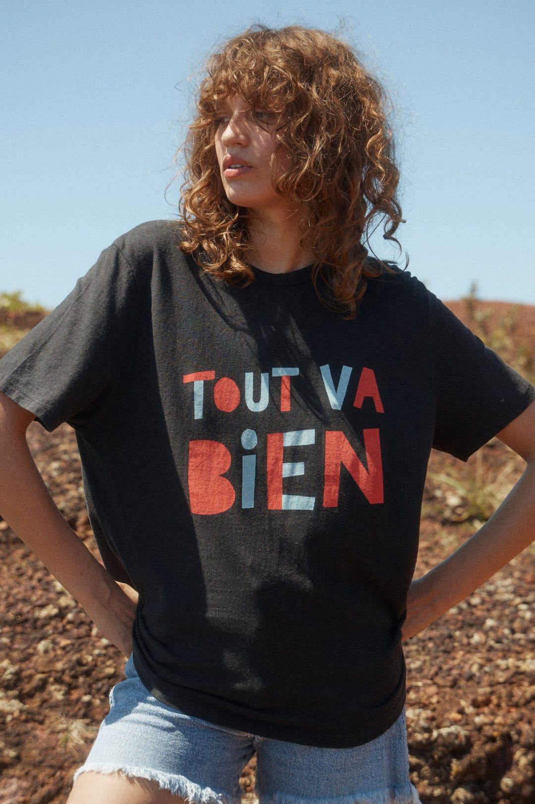 AUGUSTE THE LABEL Womens Everythings Good Boyfriend Tee - Washed Black, WOMENS TEES & TANKS, AUGUSTE THE LABEL, Elwood 101