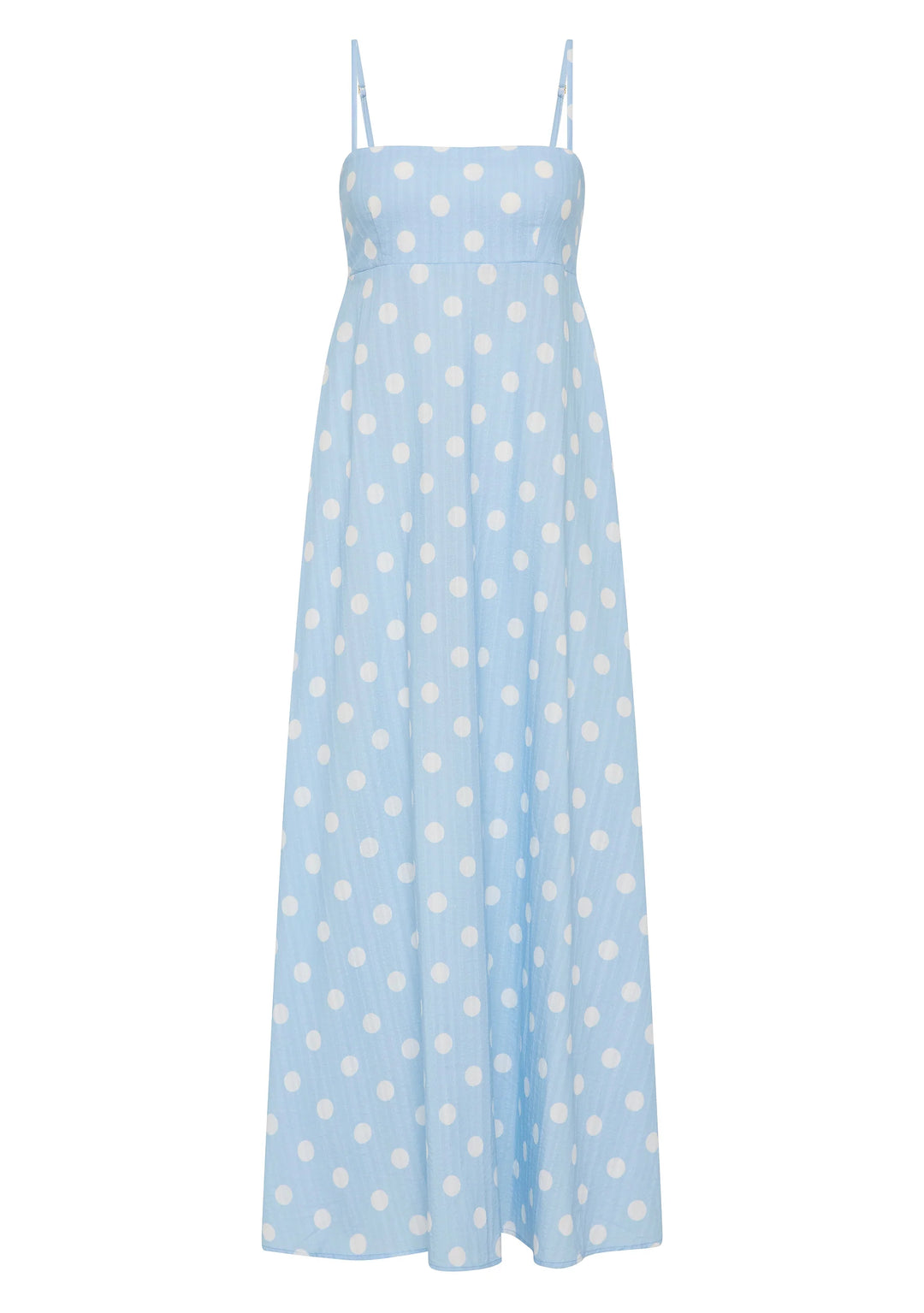 AUGUSTE THE LABEL Womens Ilse Maxi Dress in Sky Blue Polka Dot