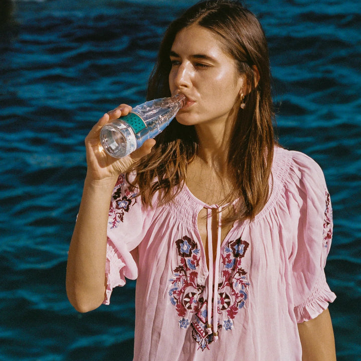 AUGUSTE THE LABEL Womens Indra Embroidered Blouse in Pink