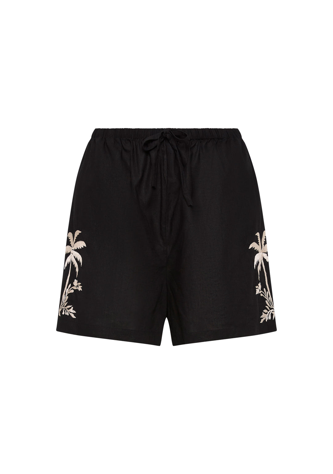 AUGUSTE THE LABEL Womens Joe Linen Short - Black, WOMENS SHORTS, AUGUSTE THE LABEL, Elwood 101