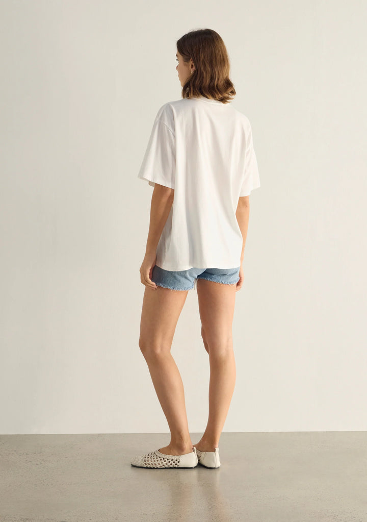 AUGUSTE THE LABEL Womens Le Soleil Boyfriend Tee in White