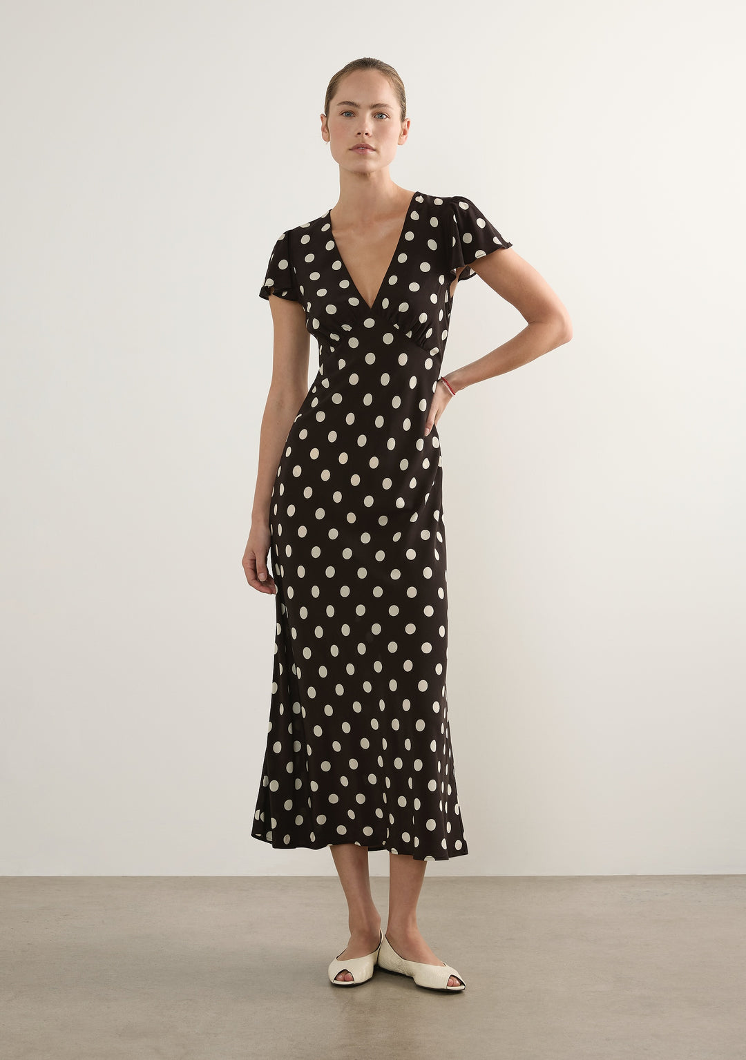 AUGUSTE THE LABEL Womens Marena Midi Dress in Black, WOMENS DRESSES, AUGUSTE THE LABEL, Elwood 101