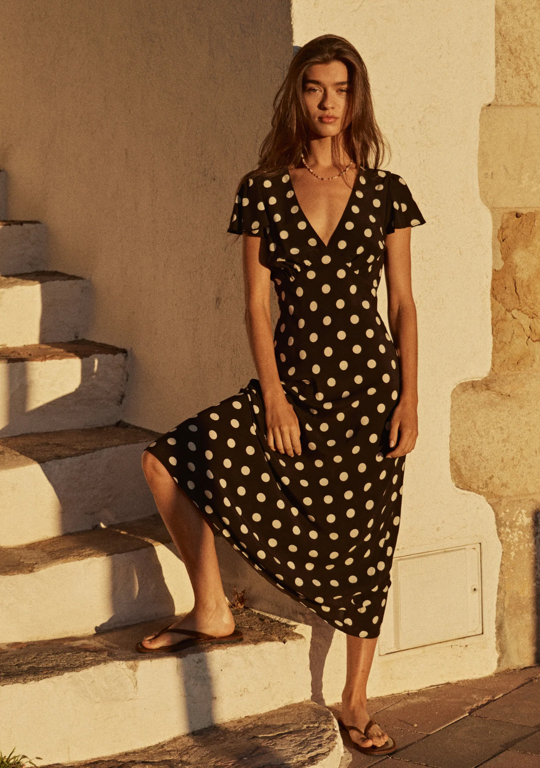 AUGUSTE THE LABEL Womens Marena Midi Dress in Black, WOMENS DRESSES, AUGUSTE THE LABEL, Elwood 101