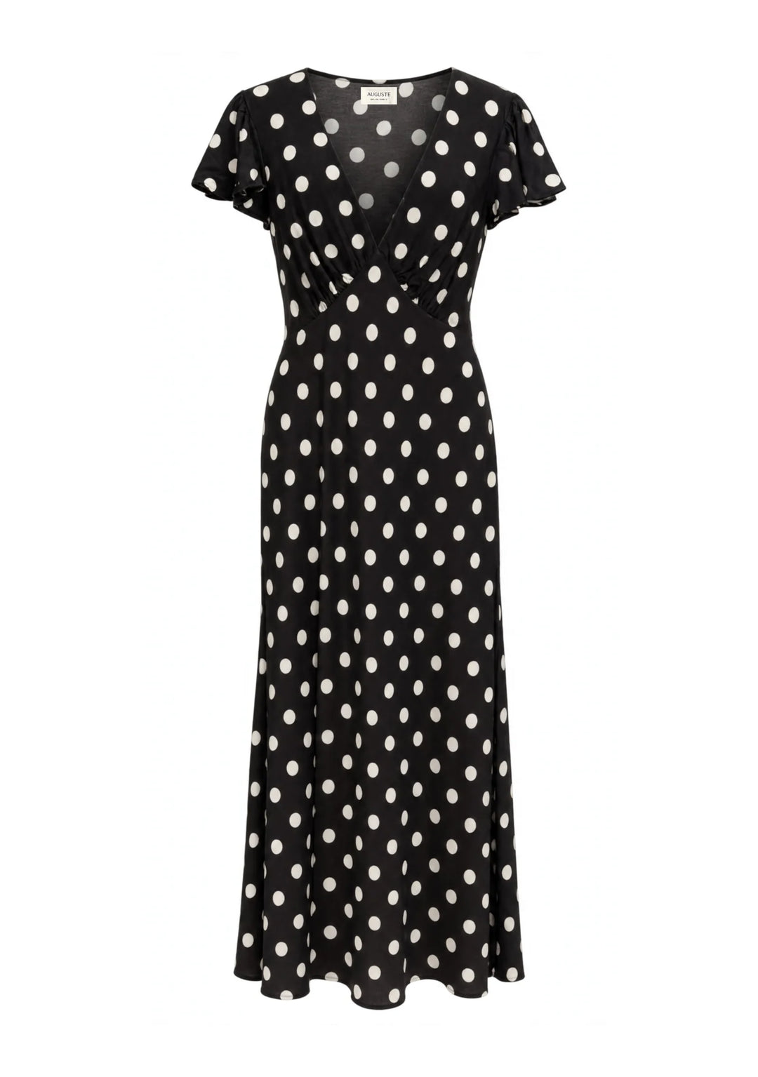 AUGUSTE THE LABEL Womens Marena Midi Dress in Black, WOMENS DRESSES, AUGUSTE THE LABEL, Elwood 101