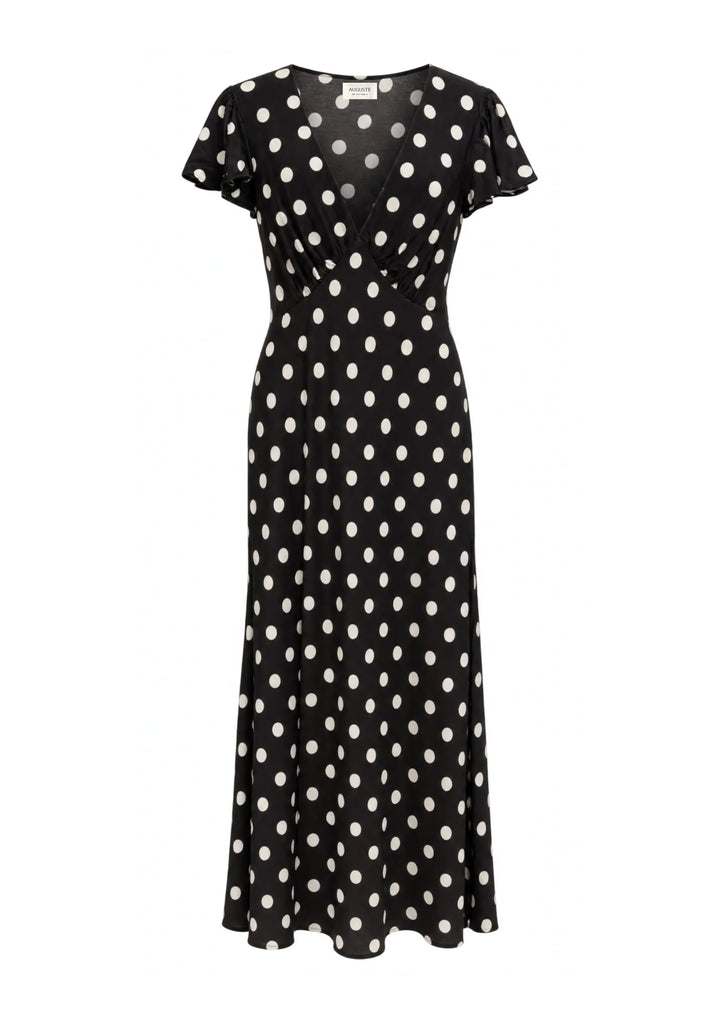 AUGUSTE THE LABEL Womens Marena Midi Dress in Black, WOMENS DRESSES, AUGUSTE THE LABEL, Elwood 101