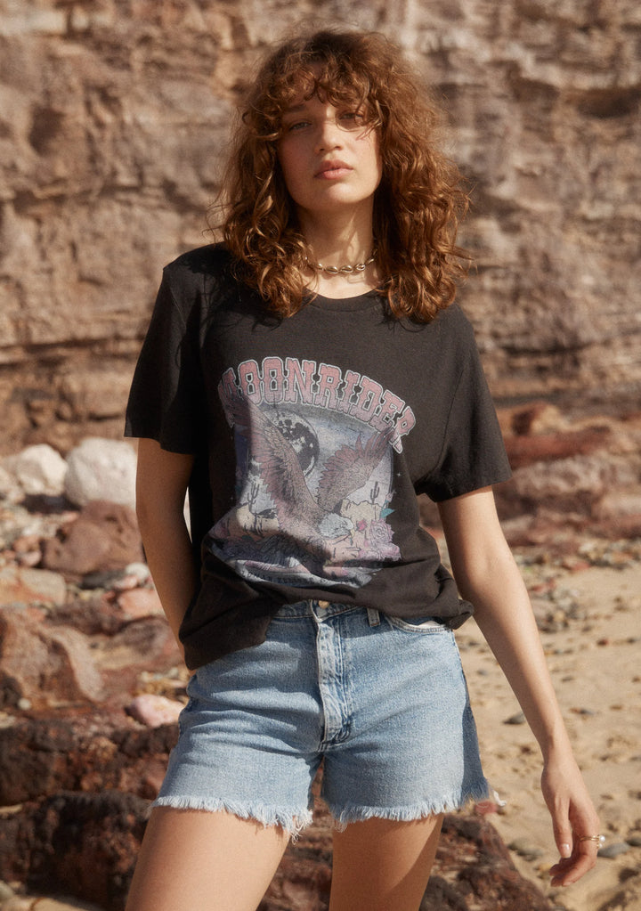 AUGUSTE THE LABEL Womens Moonrider Classic Tee - Washed Black, WOMENS DRESSES, AUGUSTE THE LABEL, Elwood 101