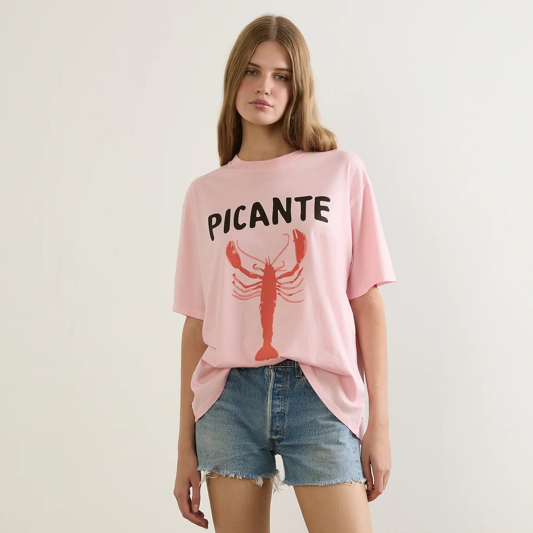 AUGUSTE THE LABEL Womens Picante Boyfriend Tee in Pink
