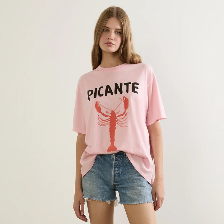 AUGUSTE THE LABEL Womens Picante Boyfriend Tee in Pink
