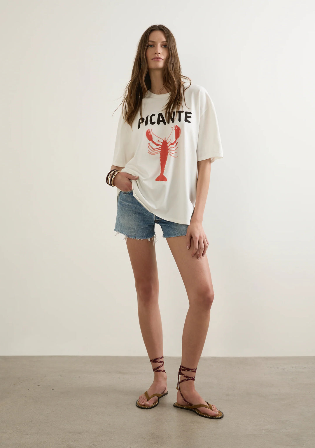 AUGUSTE THE LABEL Womens Picante Boyfriend Tee in White