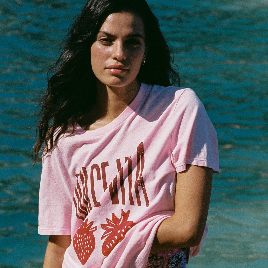 AUGUSTE THE LABEL Womens Sweet Life Classic Tee in Summer Pink, WOMENS TEES & TANKS, AUGUSTE THE LABEL, Elwood 101