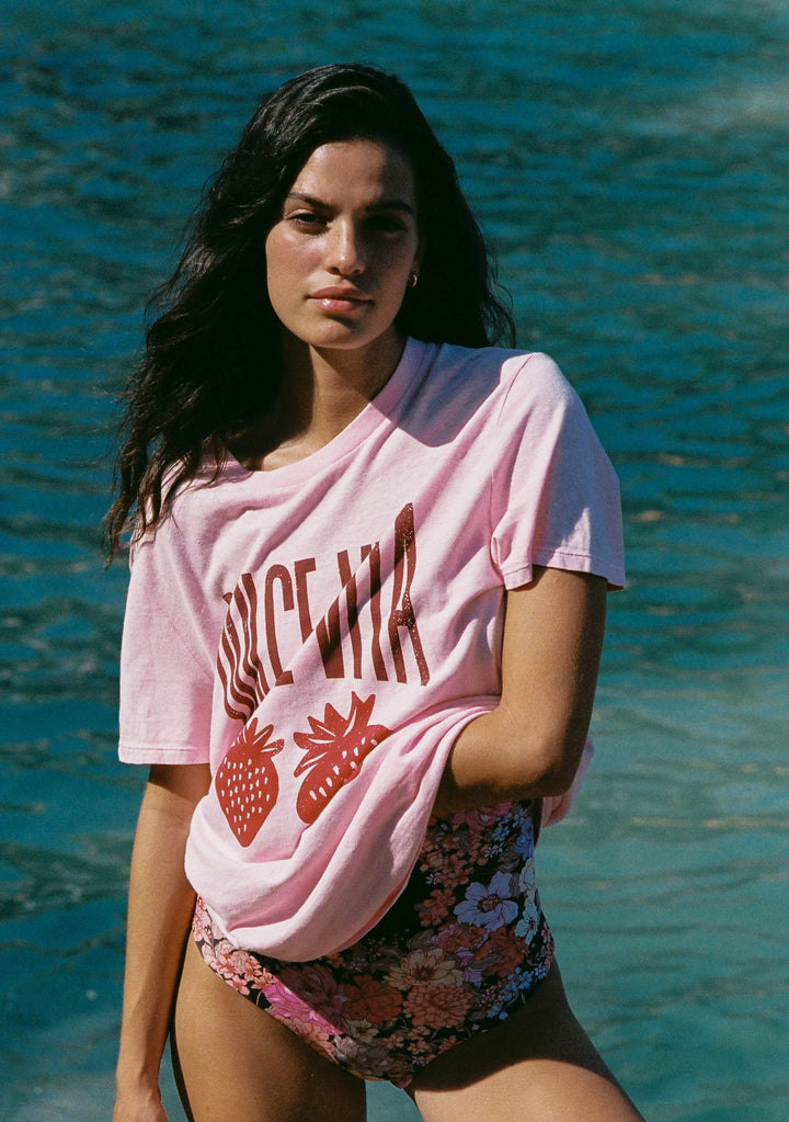 AUGUSTE THE LABEL Womens Sweet Life Classic Tee in Summer Pink, WOMENS TEES & TANKS, AUGUSTE THE LABEL, Elwood 101