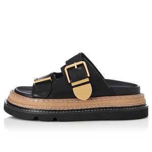 ALIAS MAE Womens Venus Leather Sandals - Black Leather, WOMENS SHOES, ALIAS MAE, Elwood 101
