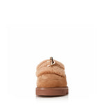 ALIAS MAE Womens Cedar Fawn Suede Shearling Slides