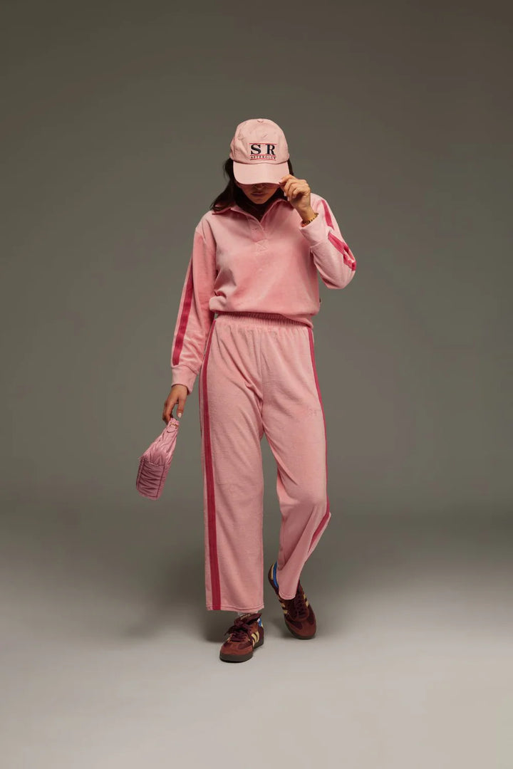 ARAMINTA JAMES Womens Mara Velour Pant Blush, WOMENS TRACK PANTS, ARAMINTA JAMES, Elwood 101