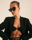 BANBE EYEWEAR Womens The Whitney Polarised Sunglasses - Black/ Jet, SUNGLASSES UNISEX, BANBE, Elwood 101