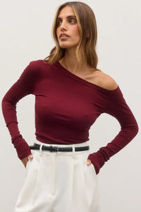 BAYSE BRAND Womens Aria Top - Wine, WOMENS TOPS & SHIRTS, BAYSE BRAND, Elwood 101