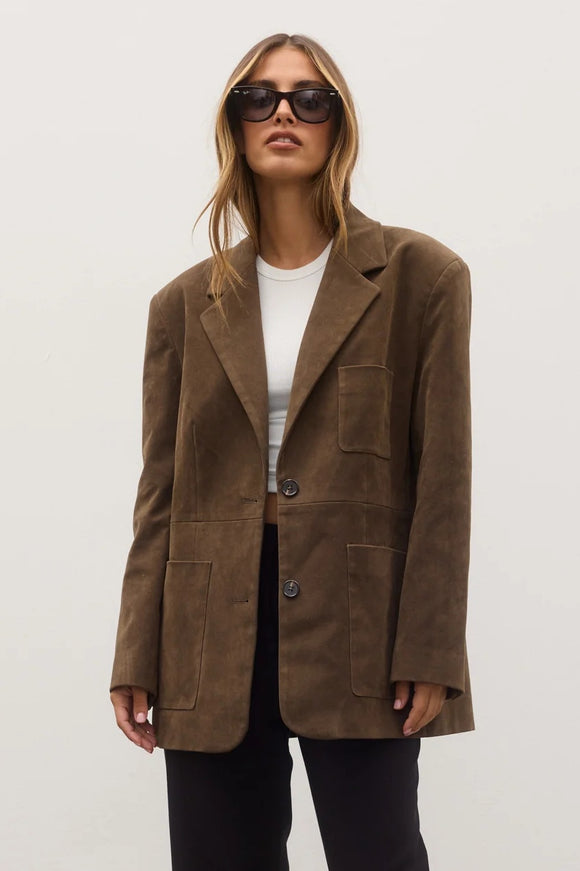 BAYSE BRAND Womens Camilla Blazer - Saddle