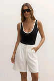BAYSE BRAND Womens Nico Short Ivory