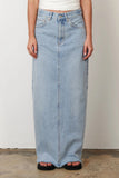 BAYSE BRAND Womens Hudson Denim Maxi Skirt - Saltwater Blue, WOMENS SKIRTS, BAYSE BRAND, Elwood 101