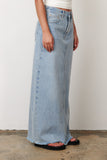 BAYSE BRAND Womens Hudson Denim Maxi Skirt - Saltwater Blue, WOMENS SKIRTS, BAYSE BRAND, Elwood 101