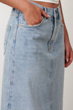 BAYSE BRAND Womens Hudson Denim Maxi Skirt - Saltwater Blue, WOMENS SKIRTS, BAYSE BRAND, Elwood 101